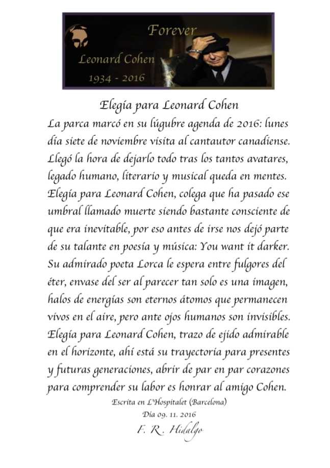 F, R . Hidalgo Elegía para Leonard Cohen .jpg